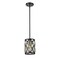 Z-Lite Dealey 1 Light Mini Pendant, Matte Black + Clear Crystal 6010MP-MB - alternate 4